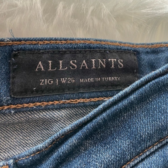 All Saints| Zig Destroy Jeans | Sz 26 - Picture 6 of 9